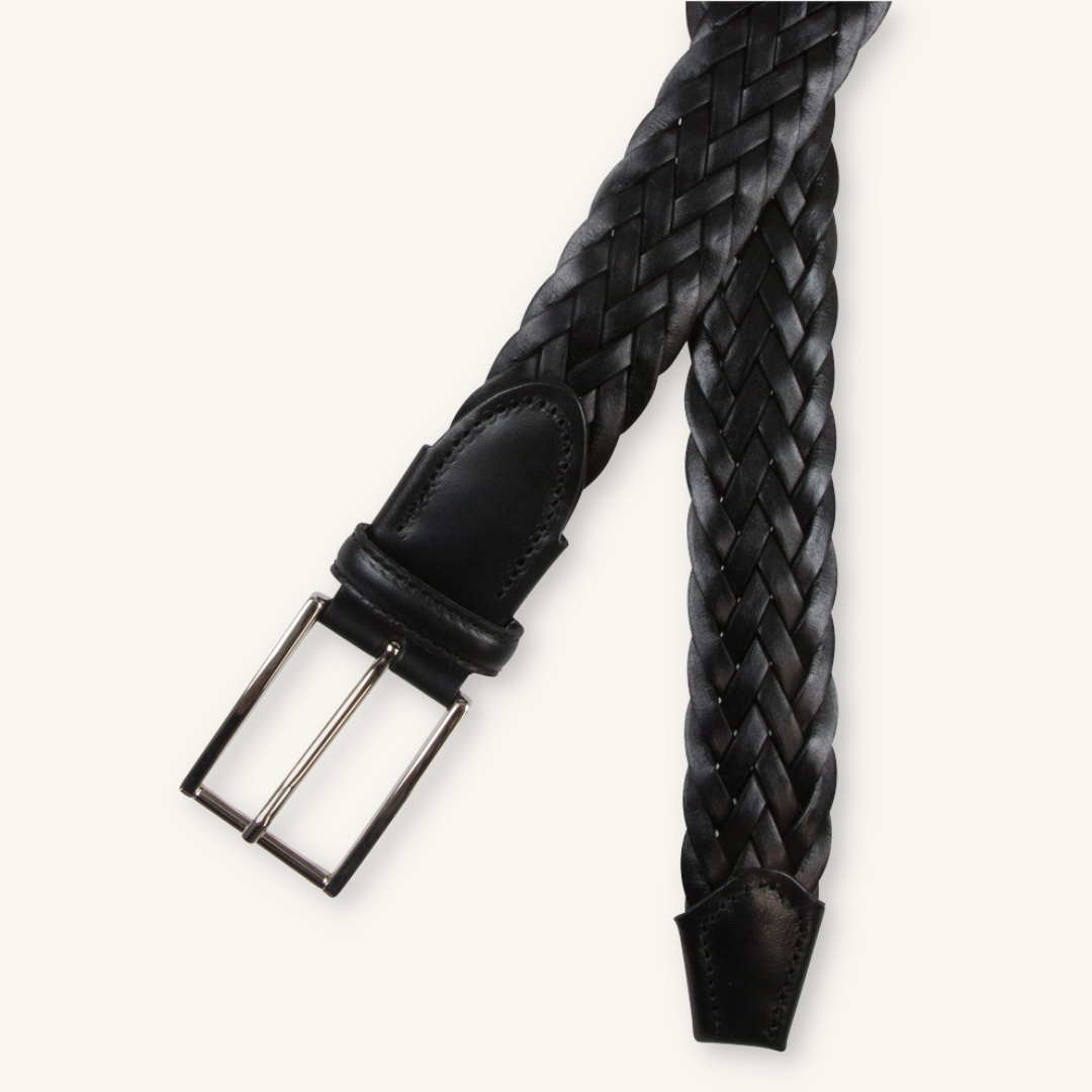 Black Full-grain Leather Belt I Made in Italy I Portia1924 Black Full-grain Leather Belt I Made in Italy I Portia1924