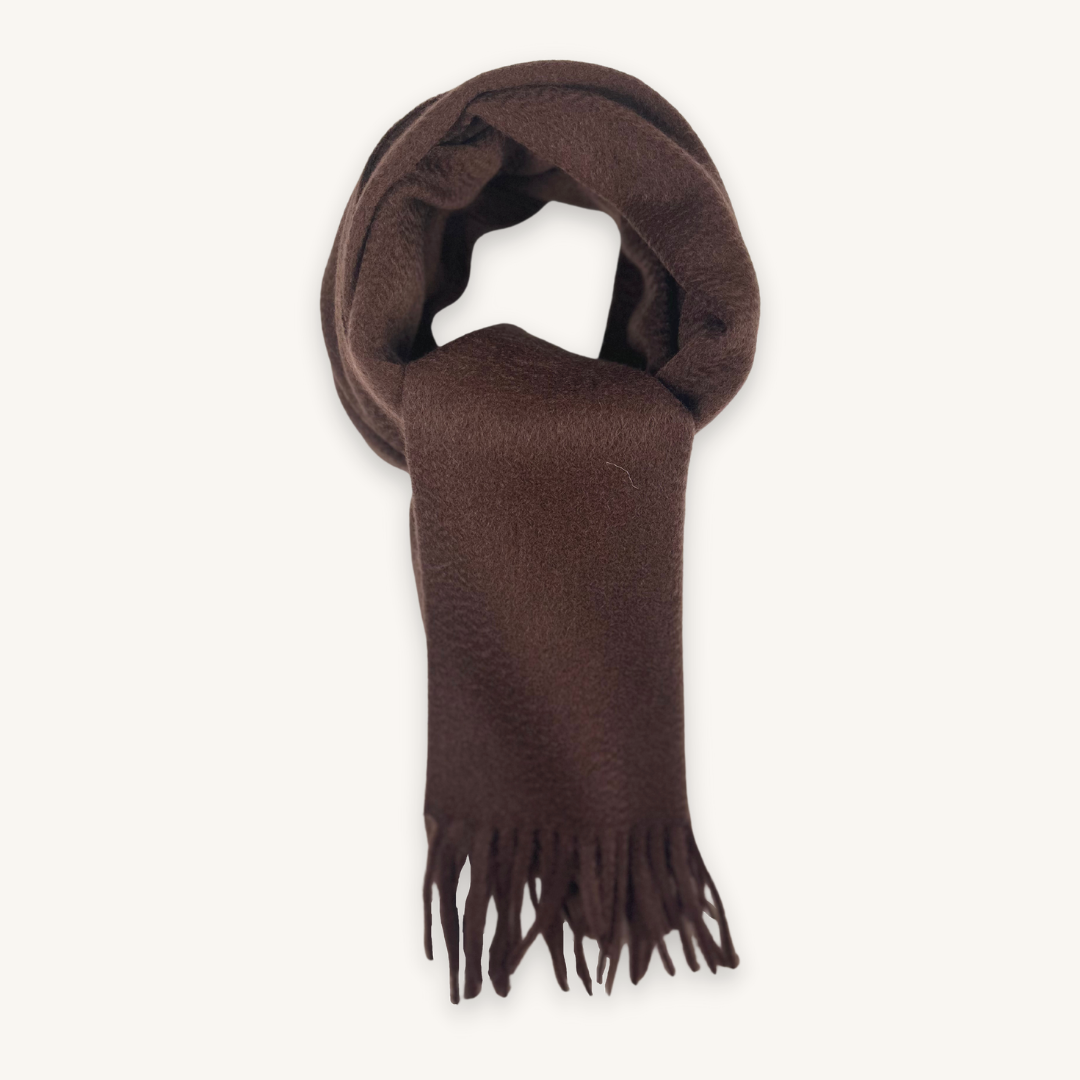 Dark Brown Cashmere Scarf | Exclusive Mongolian Scarf | Portia1924 Dark Brown Cashmere Scarf | Exclusive Mongolian Scarf | Portia1924