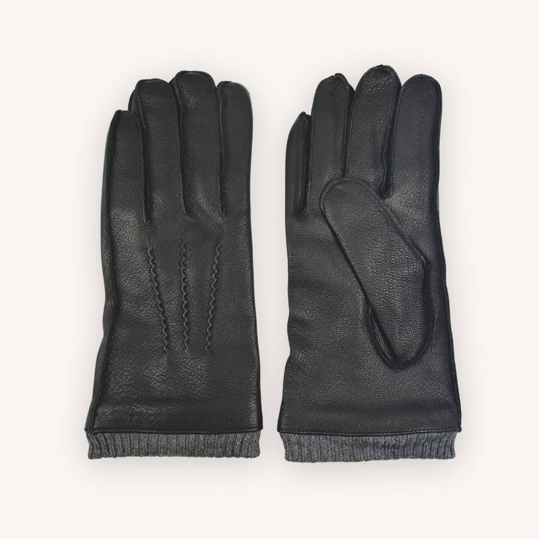 Black Leather Gloves Classic Gloves Portia1924