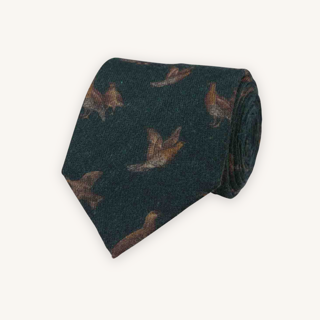 Dark Green Wool Tie
