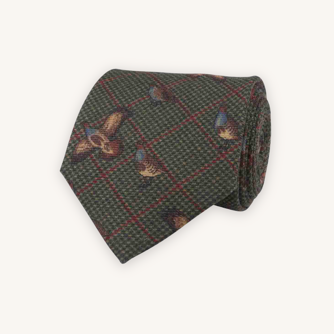 Green Wool Tie