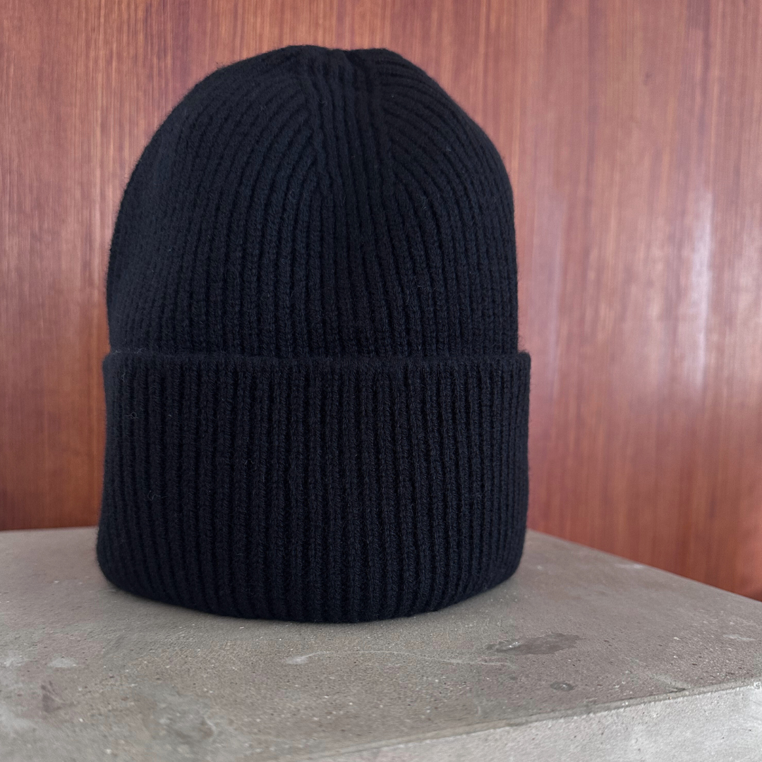 Black Cashmere Beanie