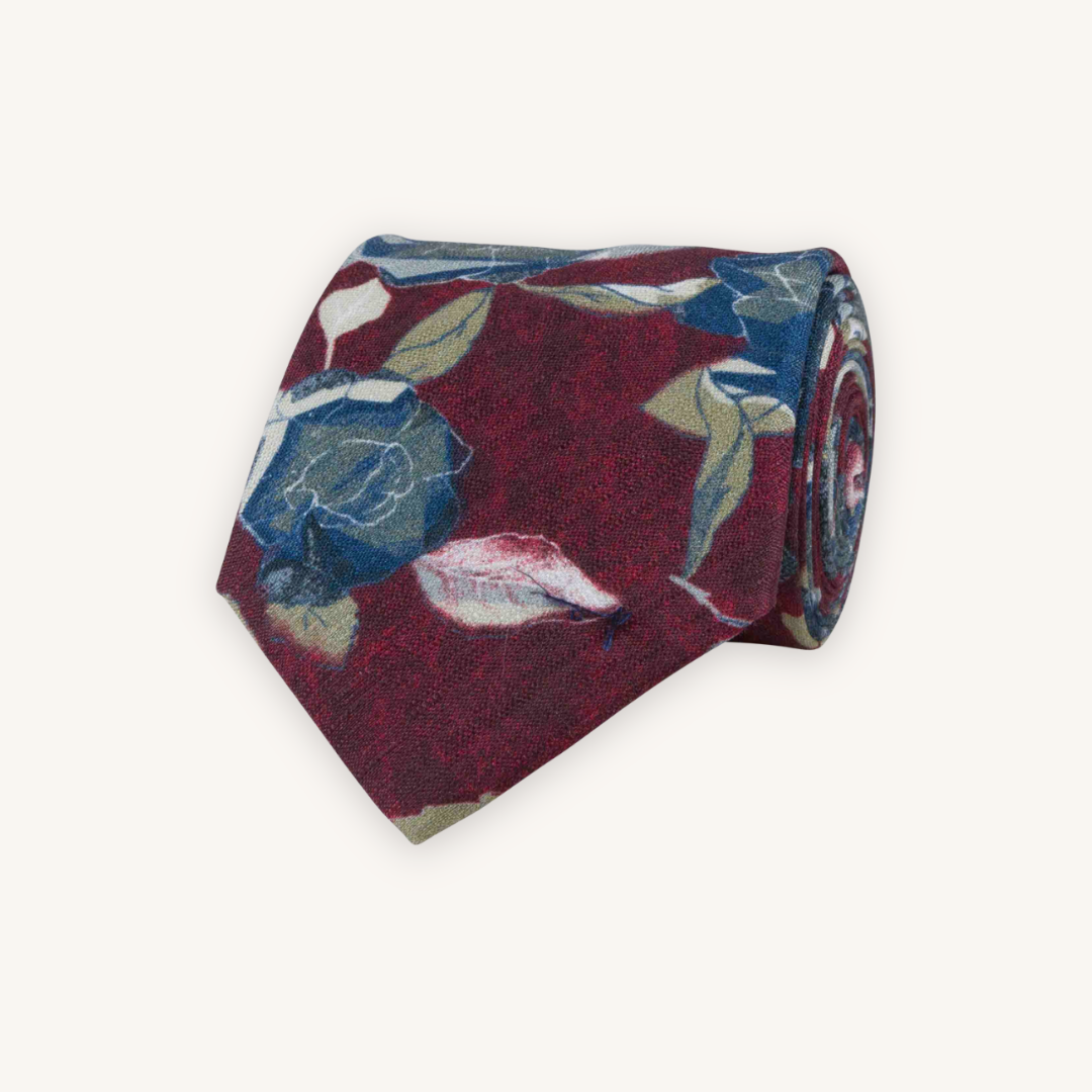 Burgundy Silk Tie