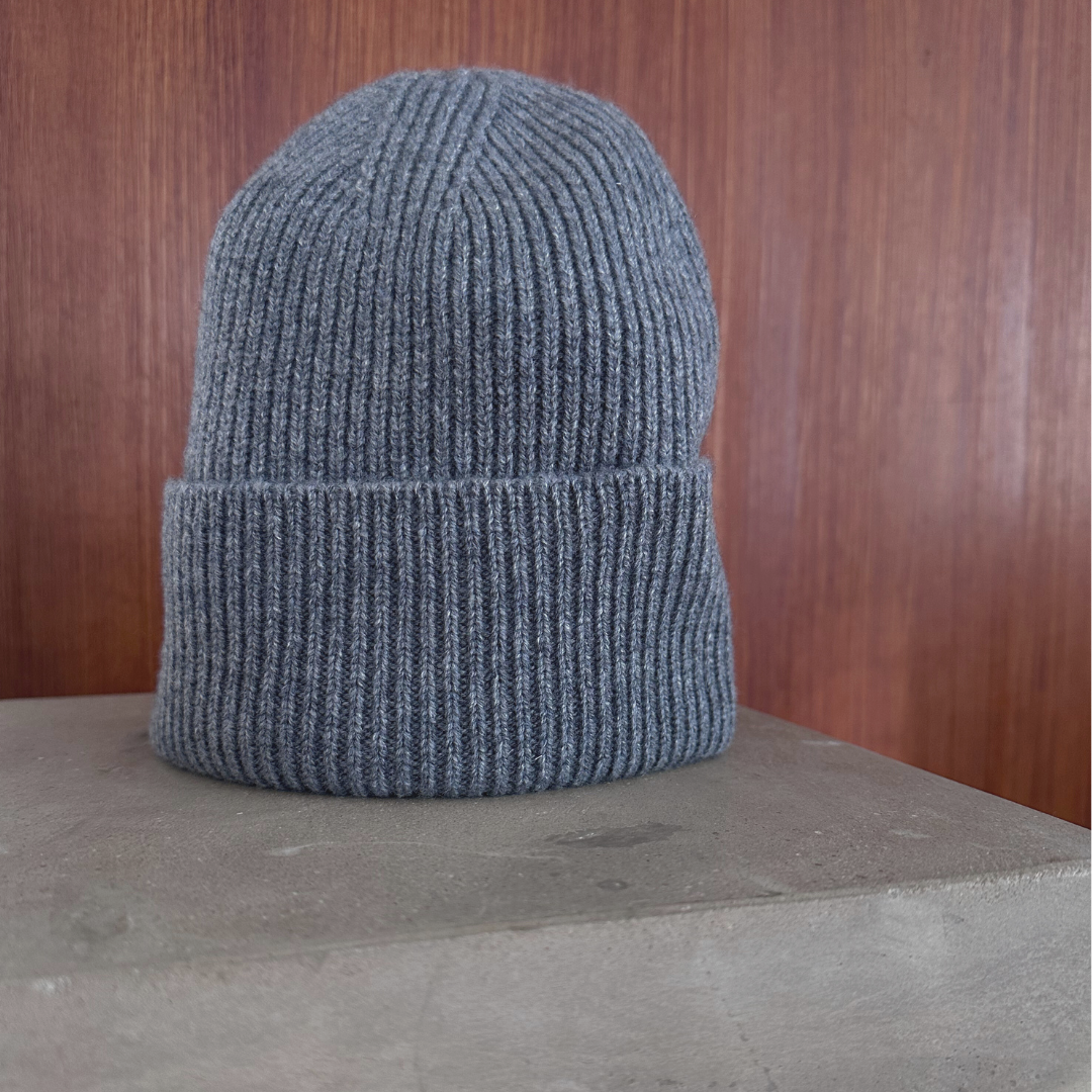 Grey Cashmere Beanie