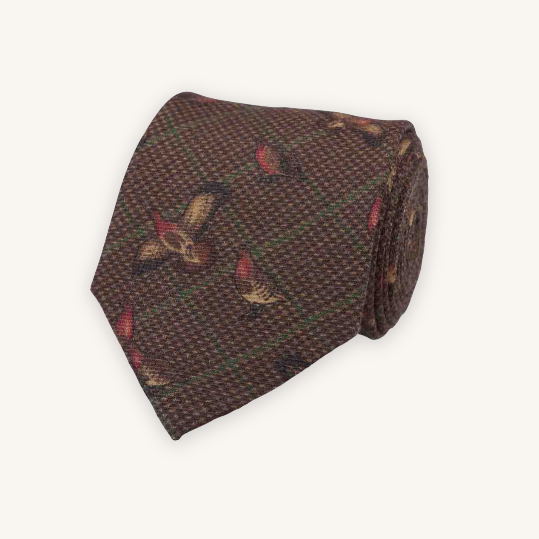 Brown Wool Tie