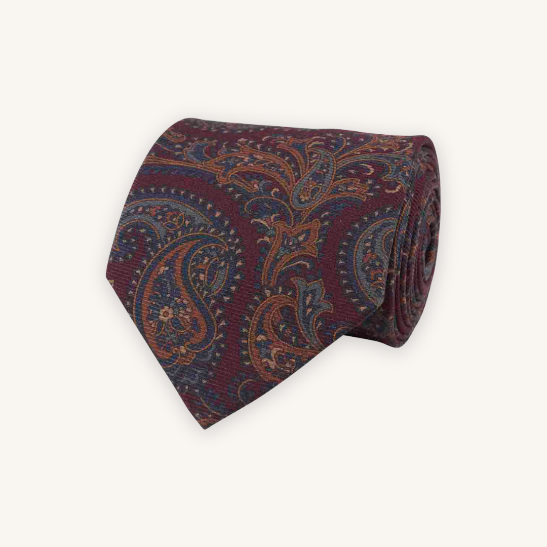 Burgundy Silk Tie