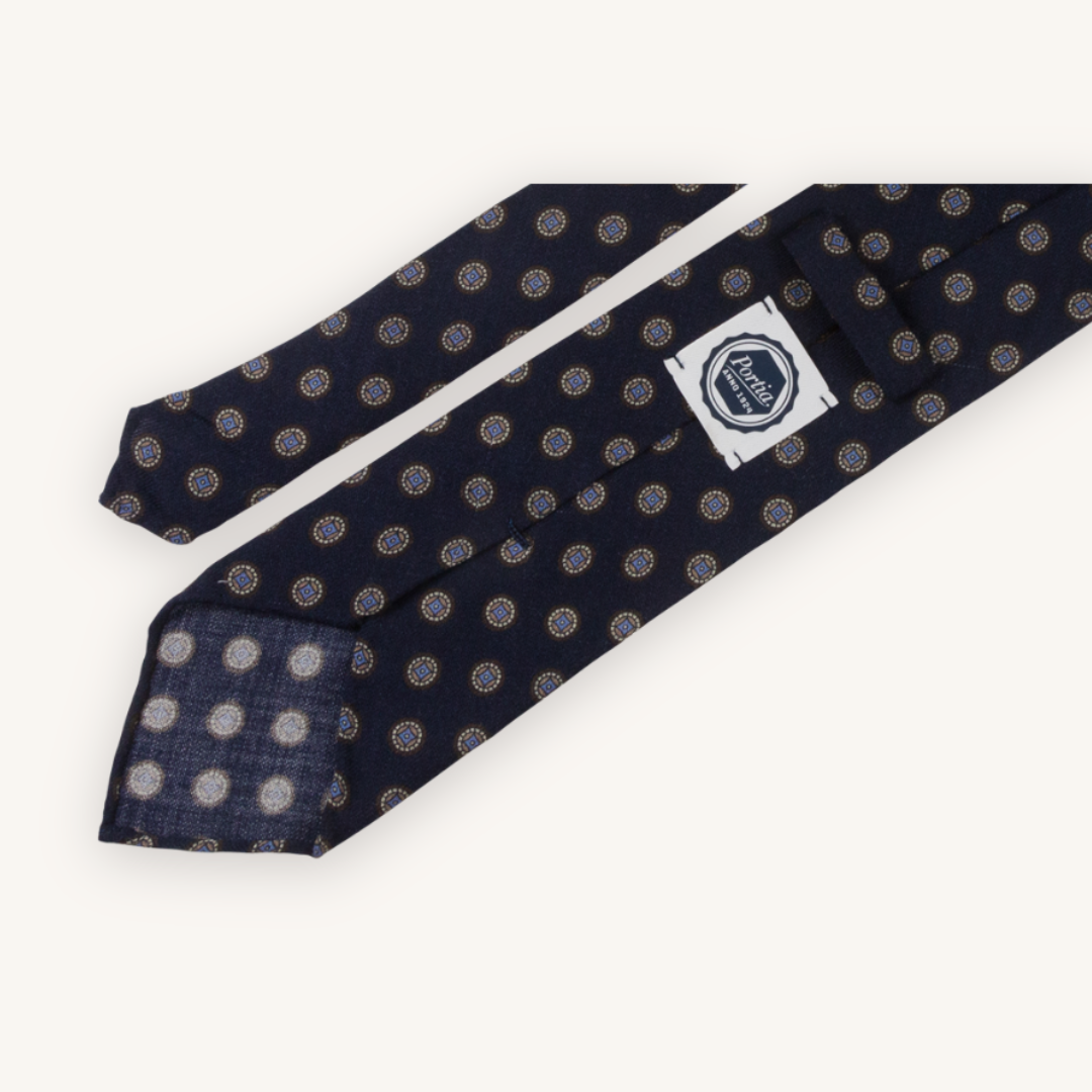Dark Blue Wool Tie