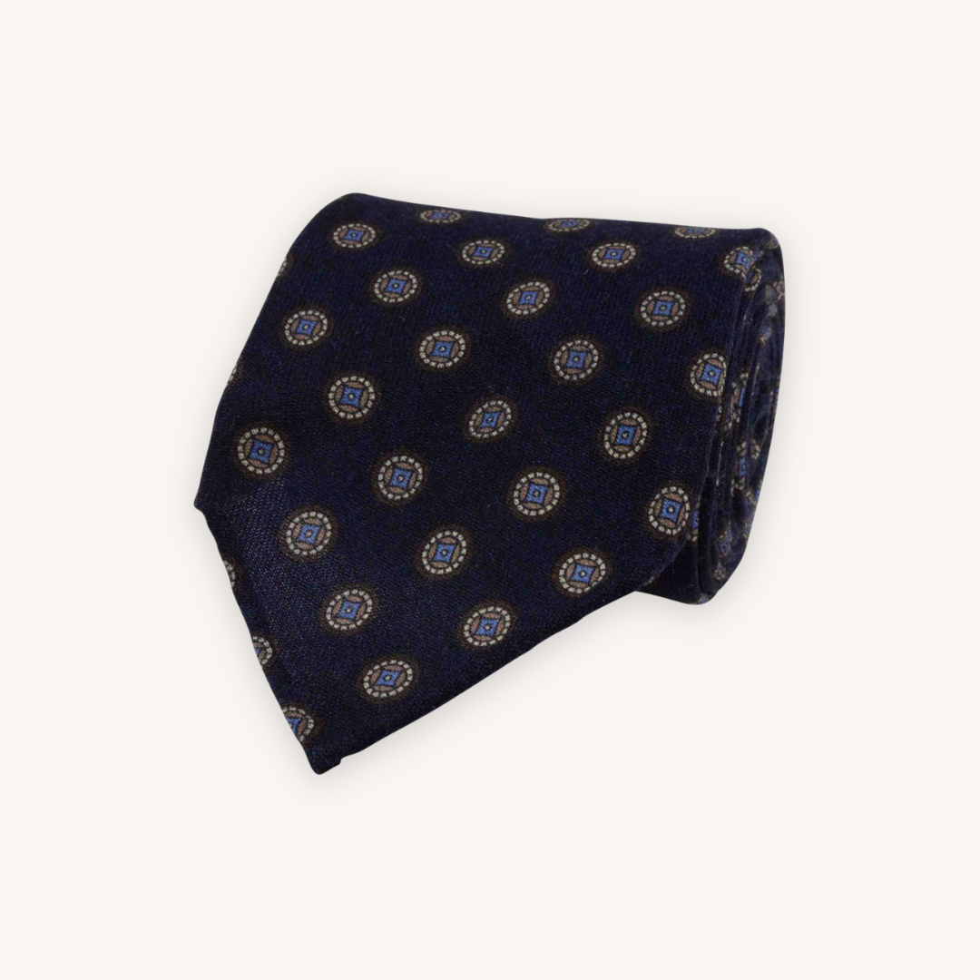 Dark Blue Wool Tie