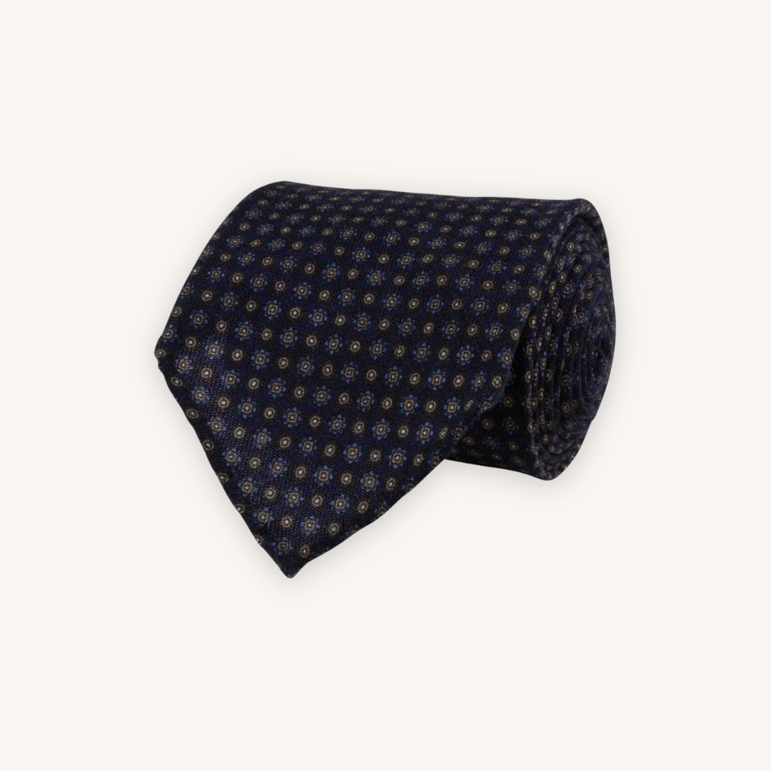 Dark Blue Wool Tie