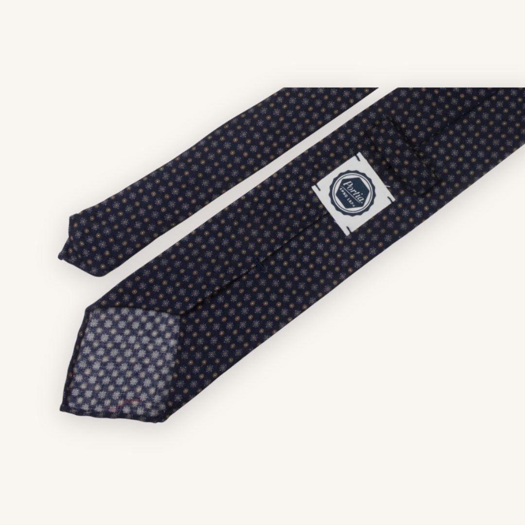 Dark Blue Wool Tie