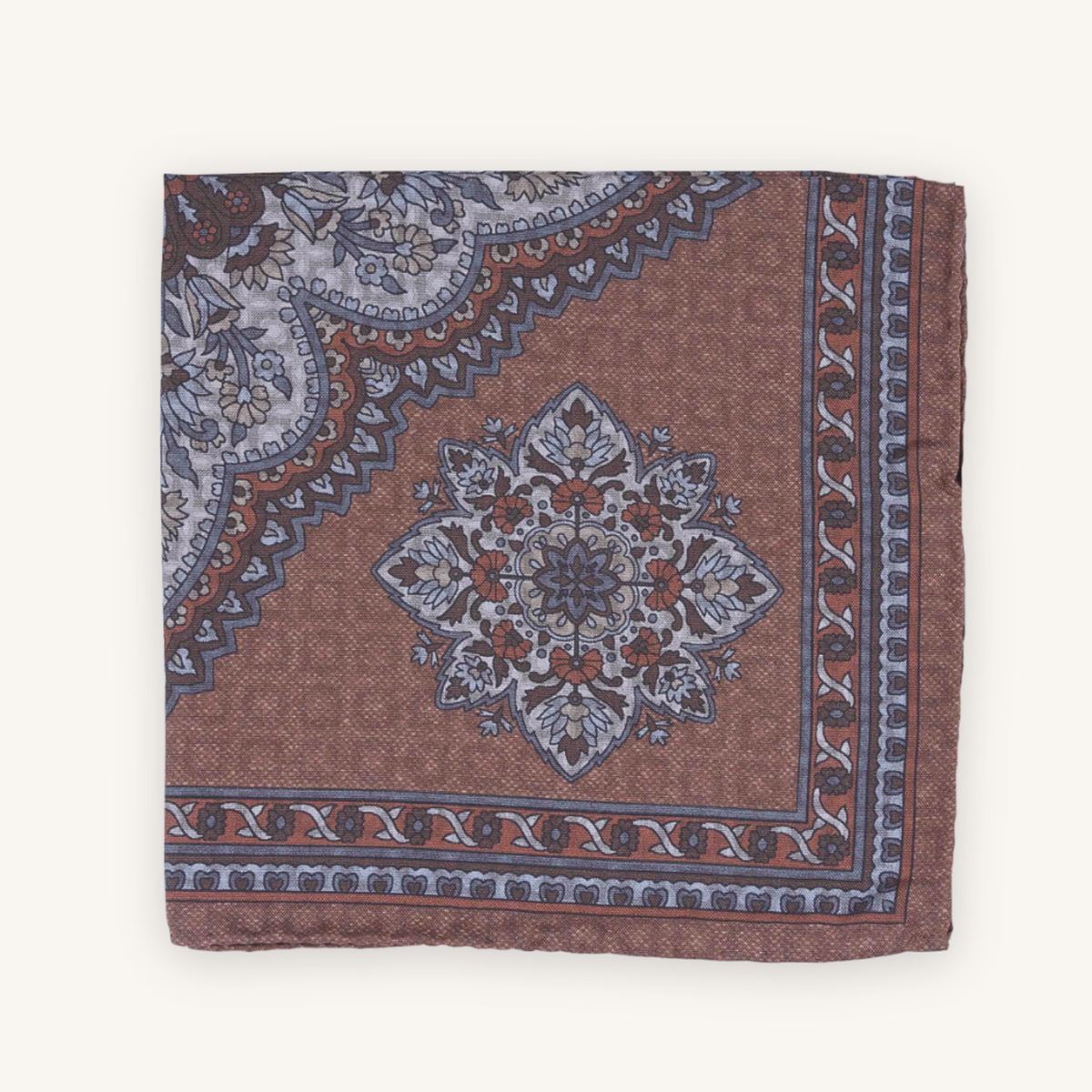 Orange Silk Pocket Square