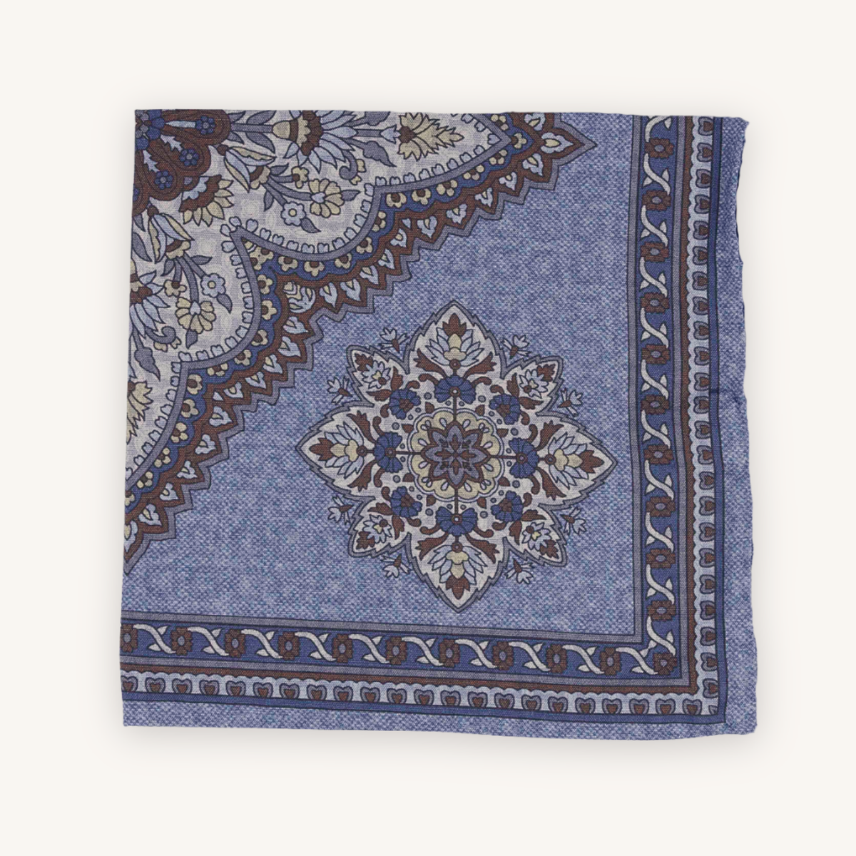Blue Silk Pocket Square