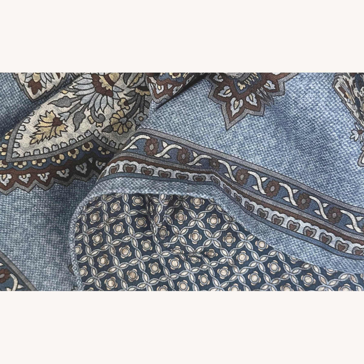 Blue Silk Pocket Square