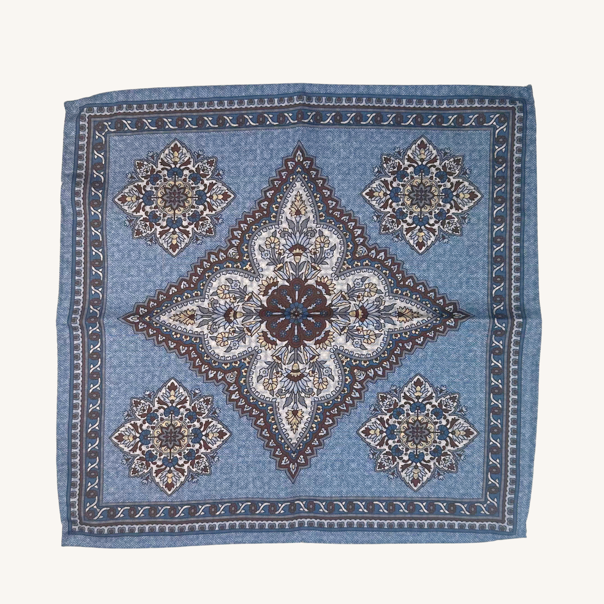 Blue Silk Pocket Square