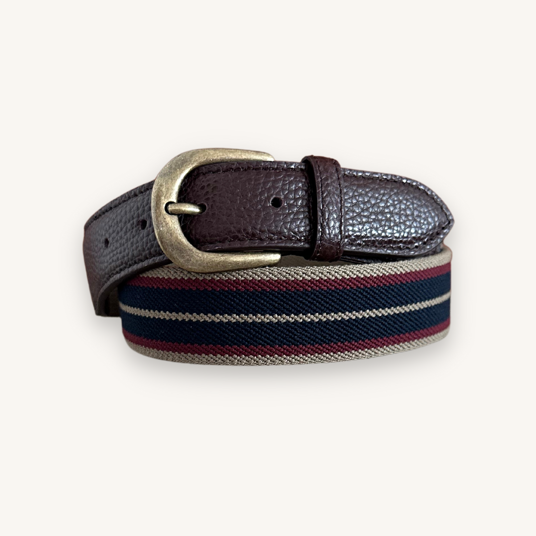 Beige Striped Sailor Belt I Made in Italy I Portia1924