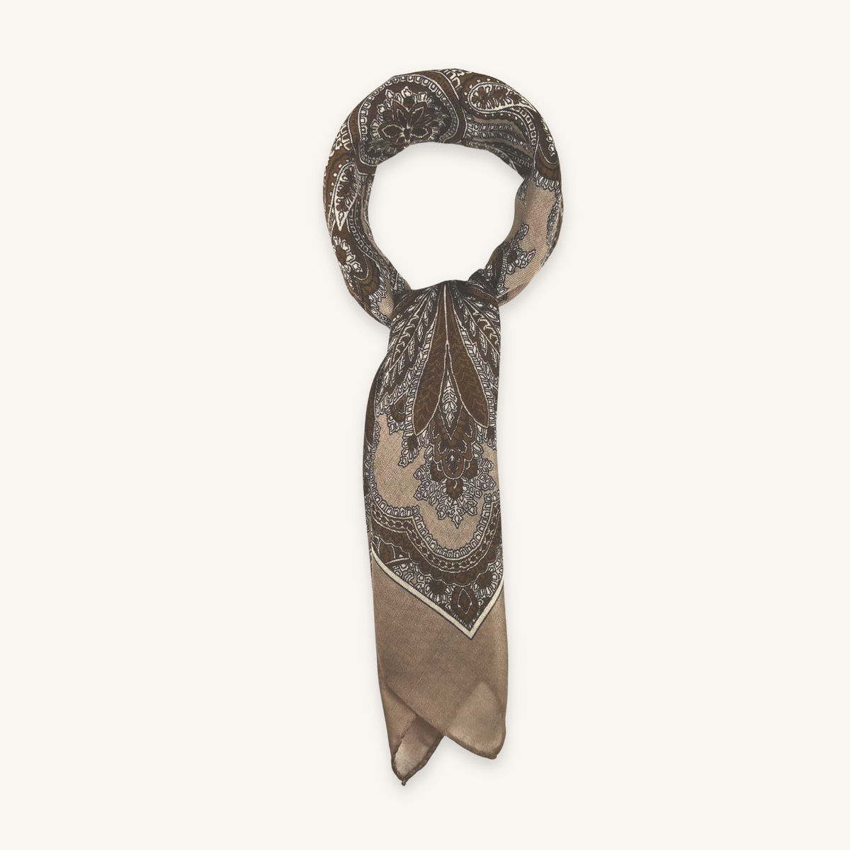 Beige Wool Bandana