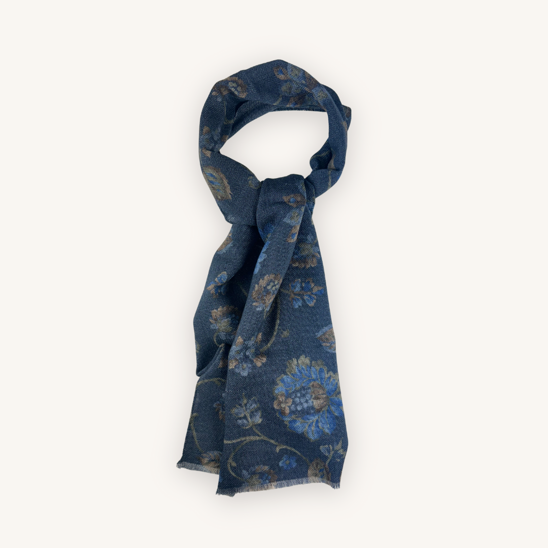 Blue Wool Scarf