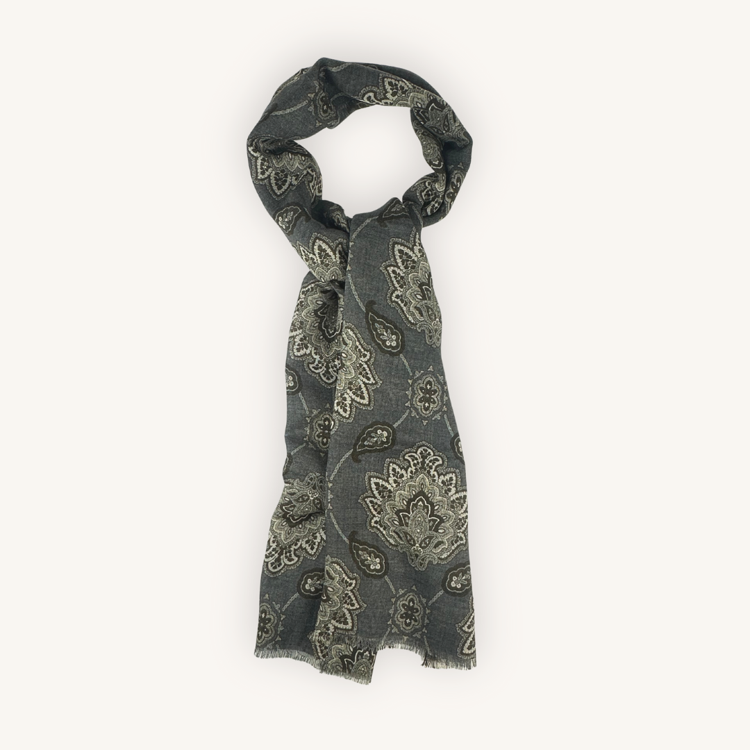 Grey Wool Scarf