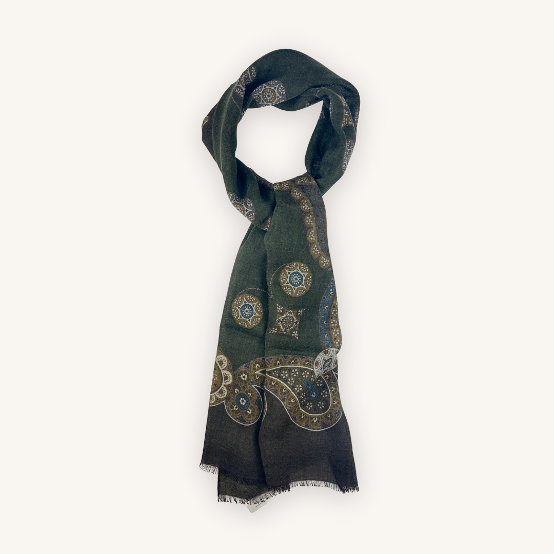 Green Wool Scarf