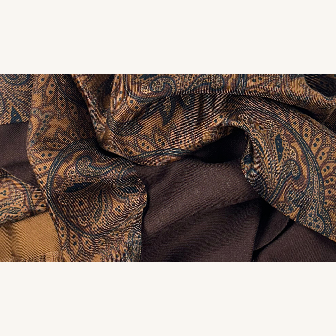 Cognac Silk Scarf