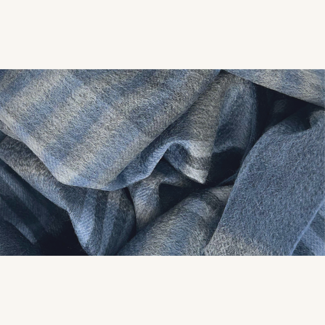 Blue Wool Scarf