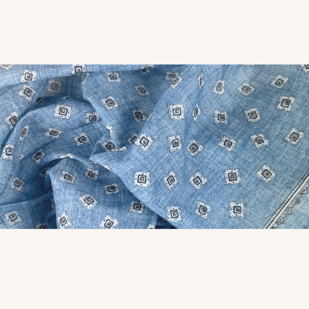 Light Blue Cotton Bandana