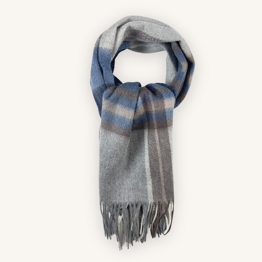 Blue Wool Scarf