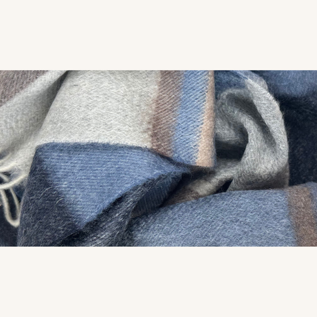 Blue Wool Scarf