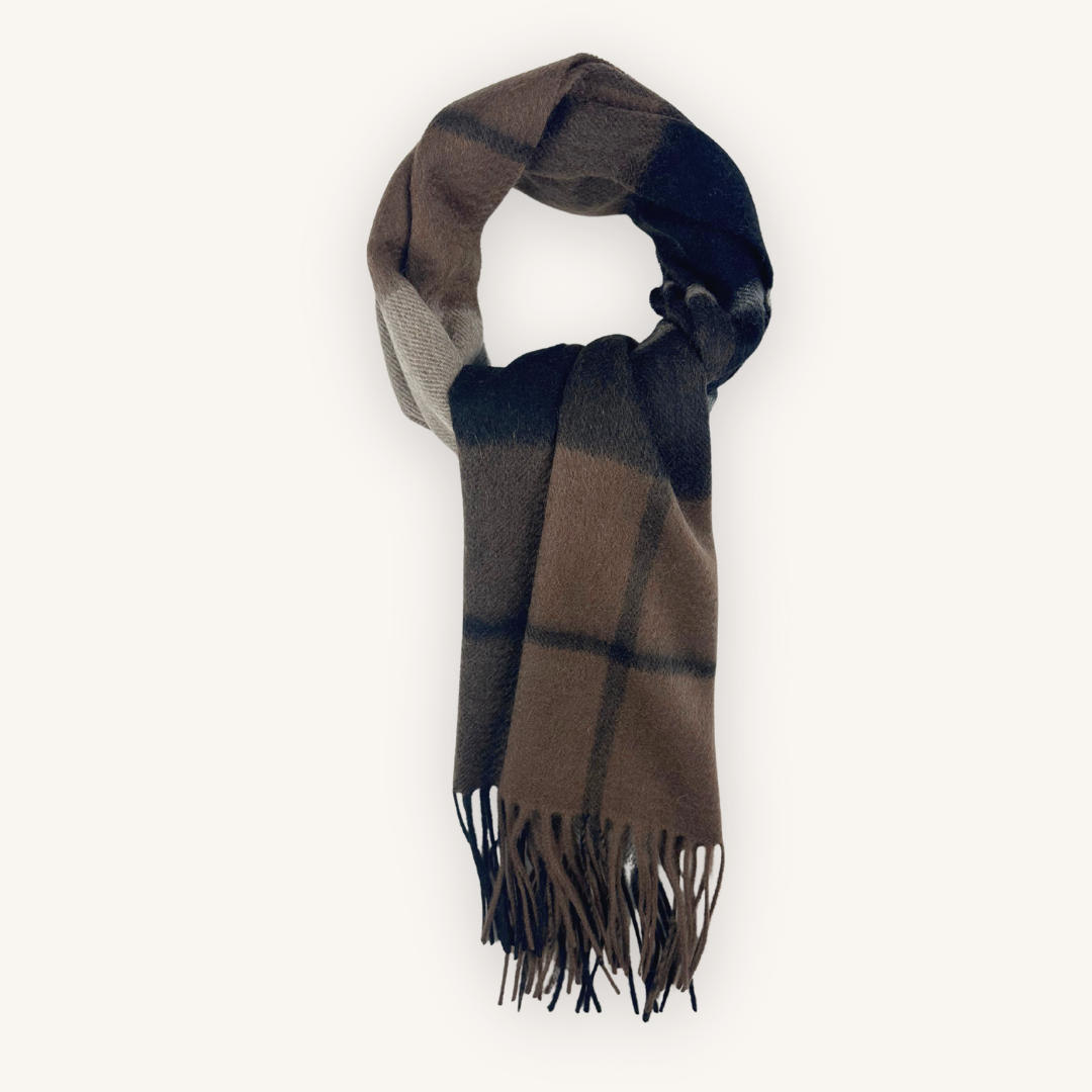Dark Brown Wool Scarf
