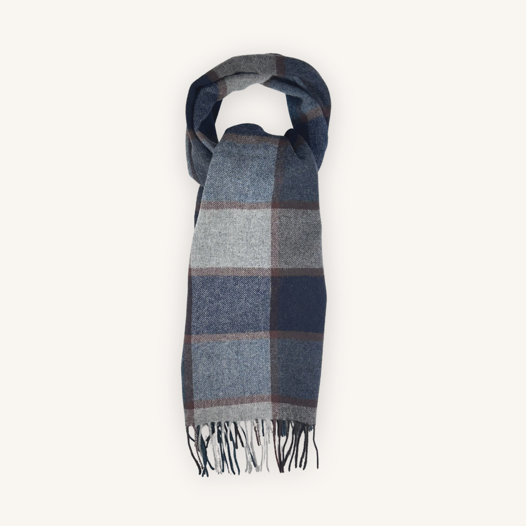 Blue Wool Scarf