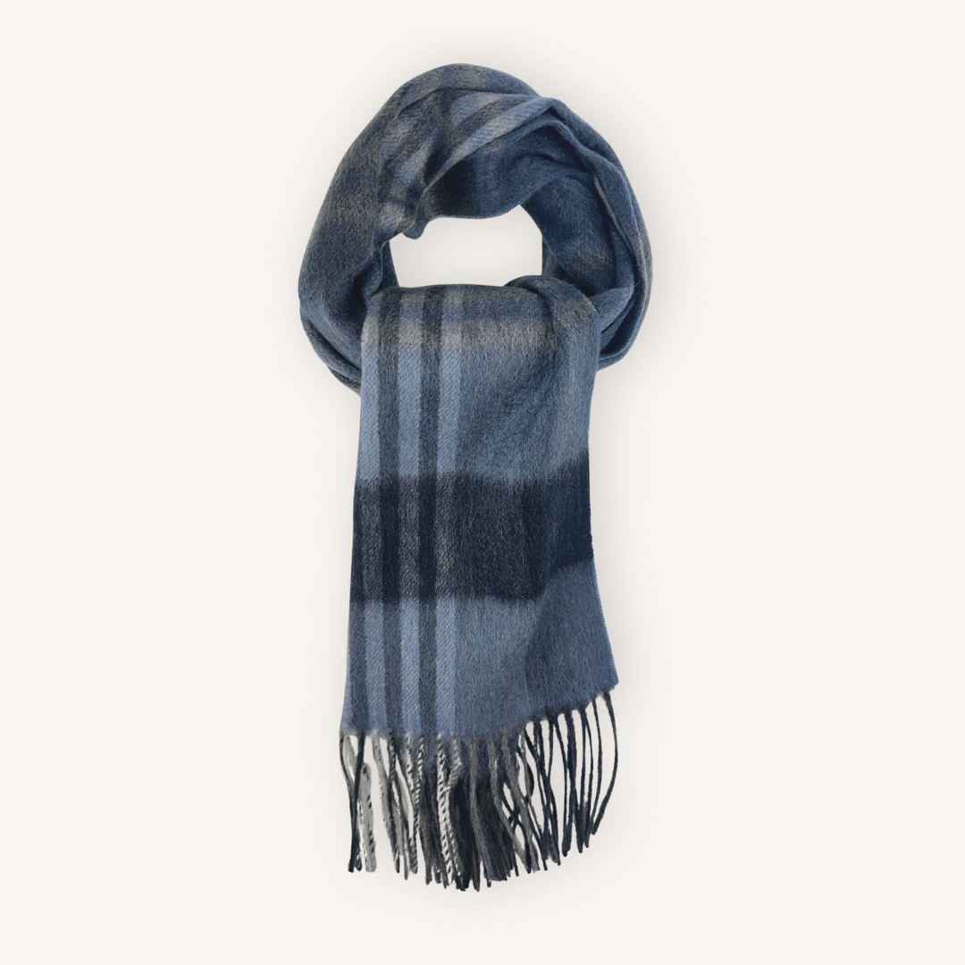 Blue Wool Scarf
