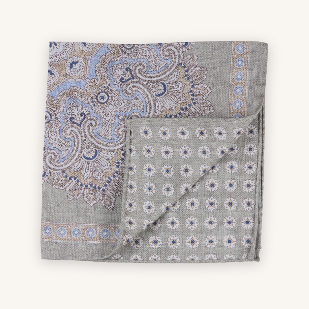 Green Silk Pocket Square