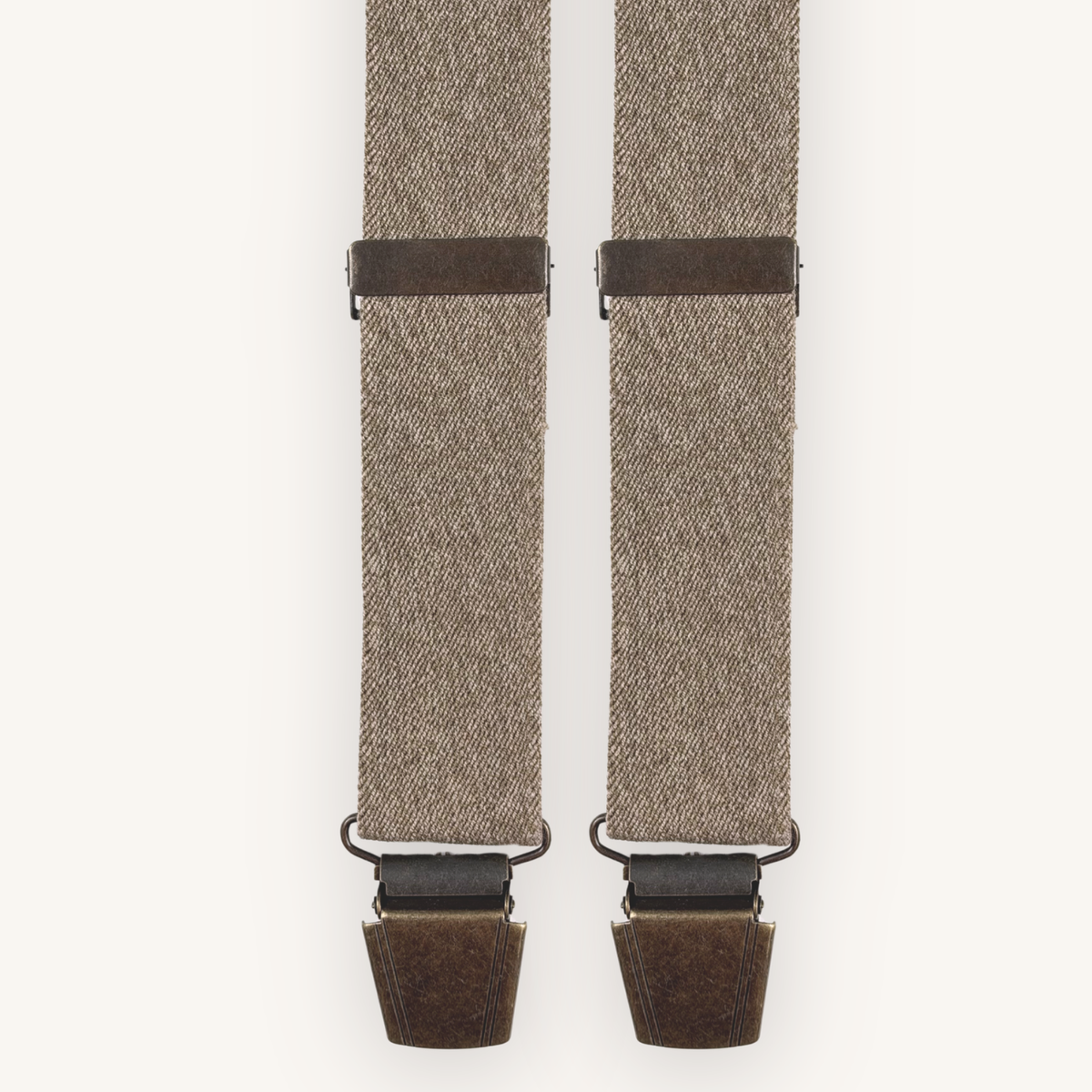 Beige Melange Suspenders
