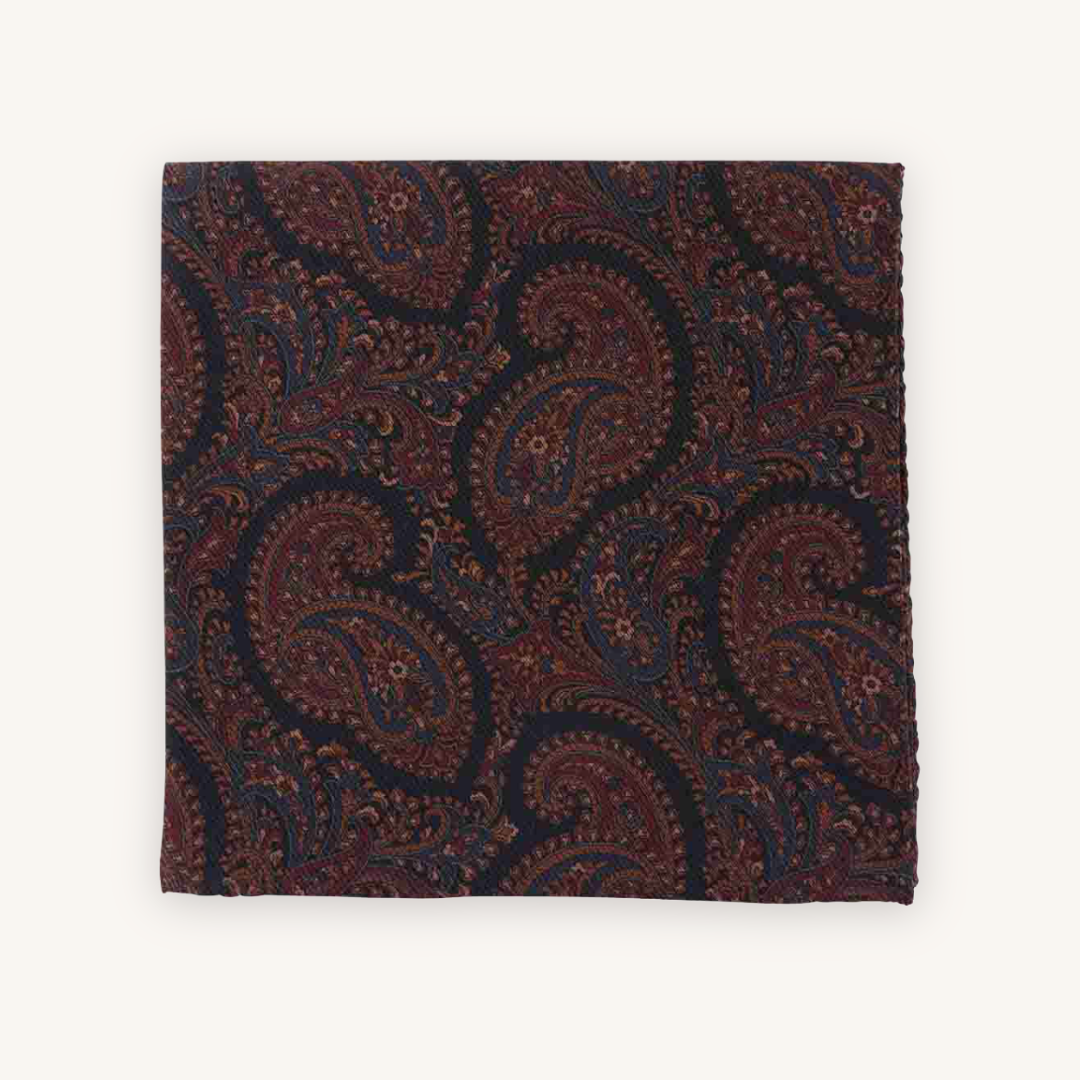 Dark Blue Silk Pocket Square