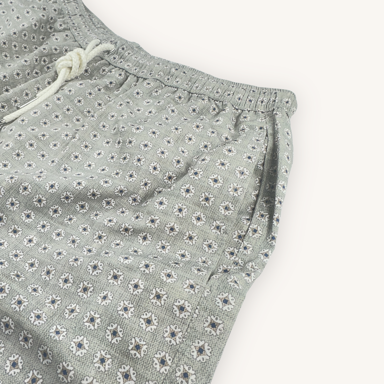Green Pattern Swim Shorts