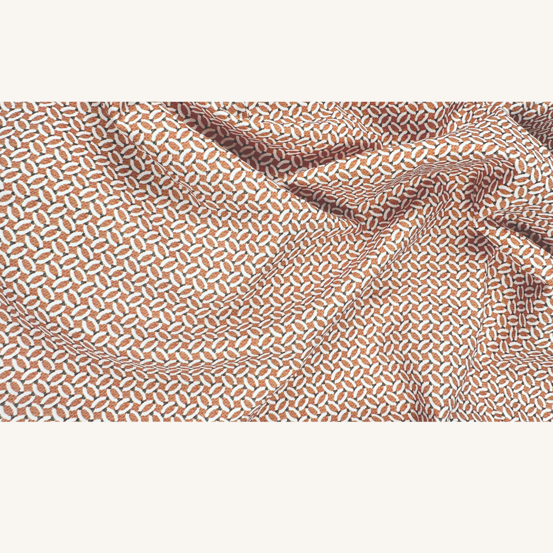 Orange Pattern Swim Shorts