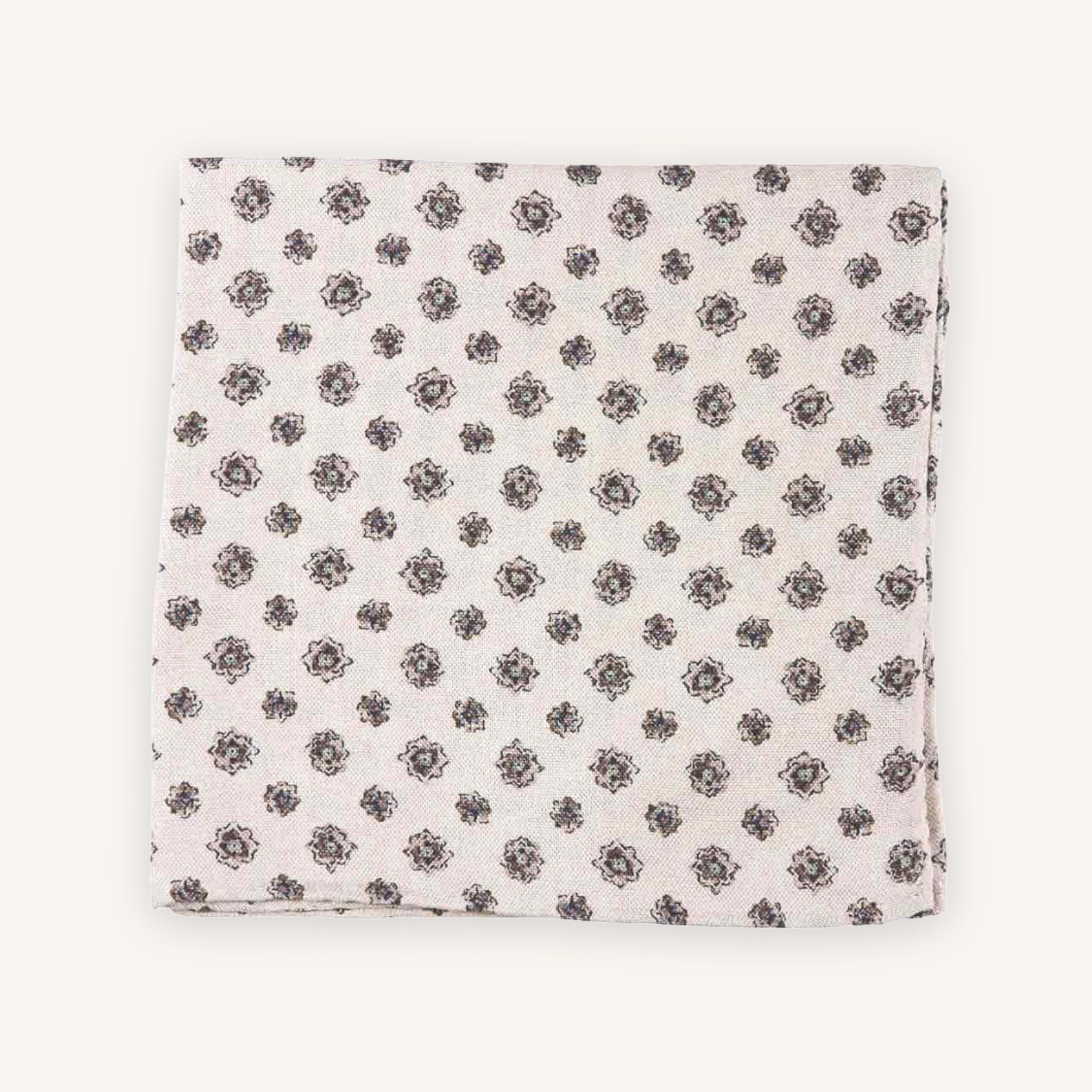 Off-White Silk Pocket Square