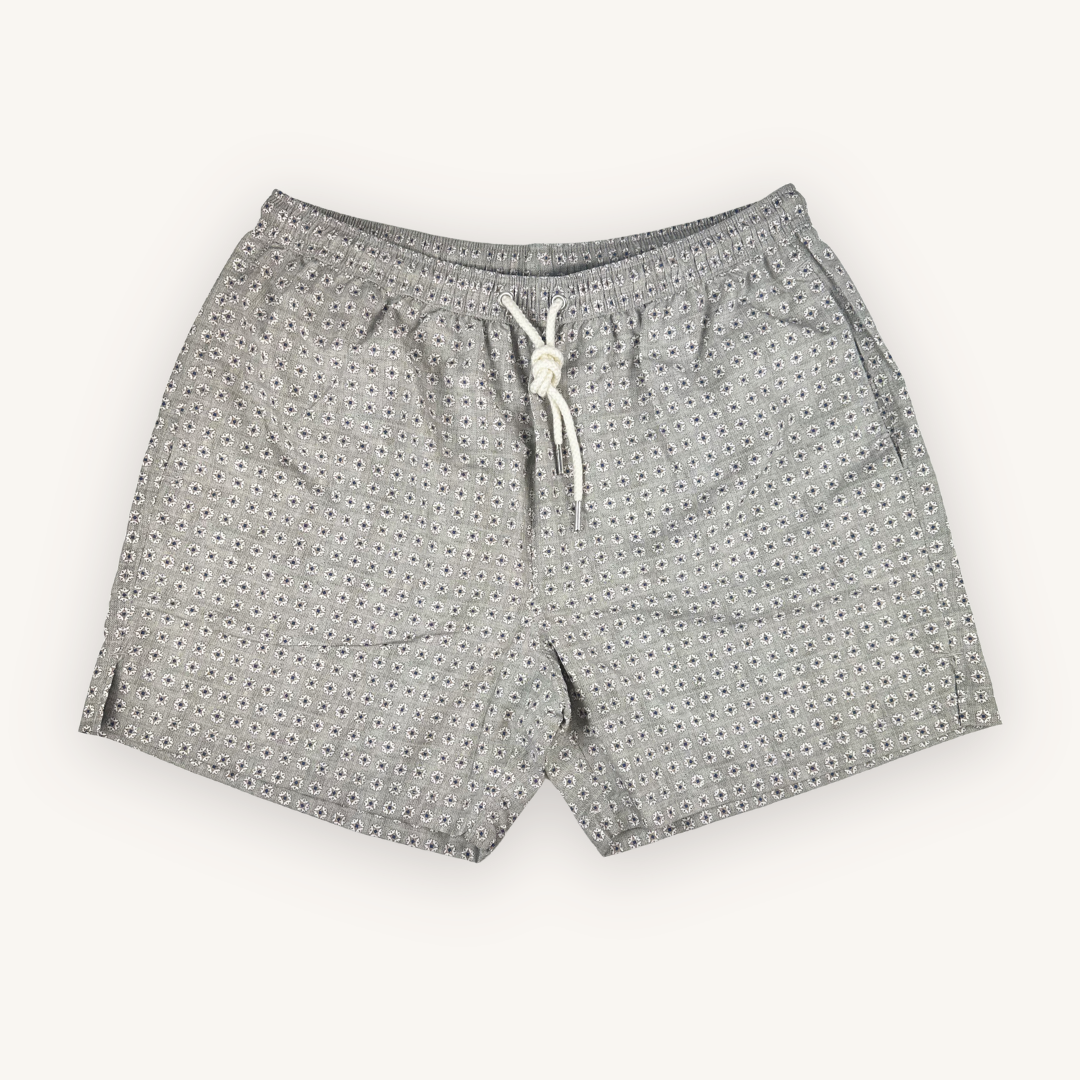 Green Pattern Swim Shorts