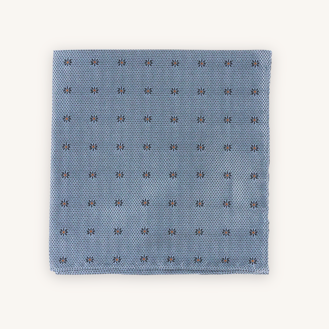 Light Blue Silk Pocket Square