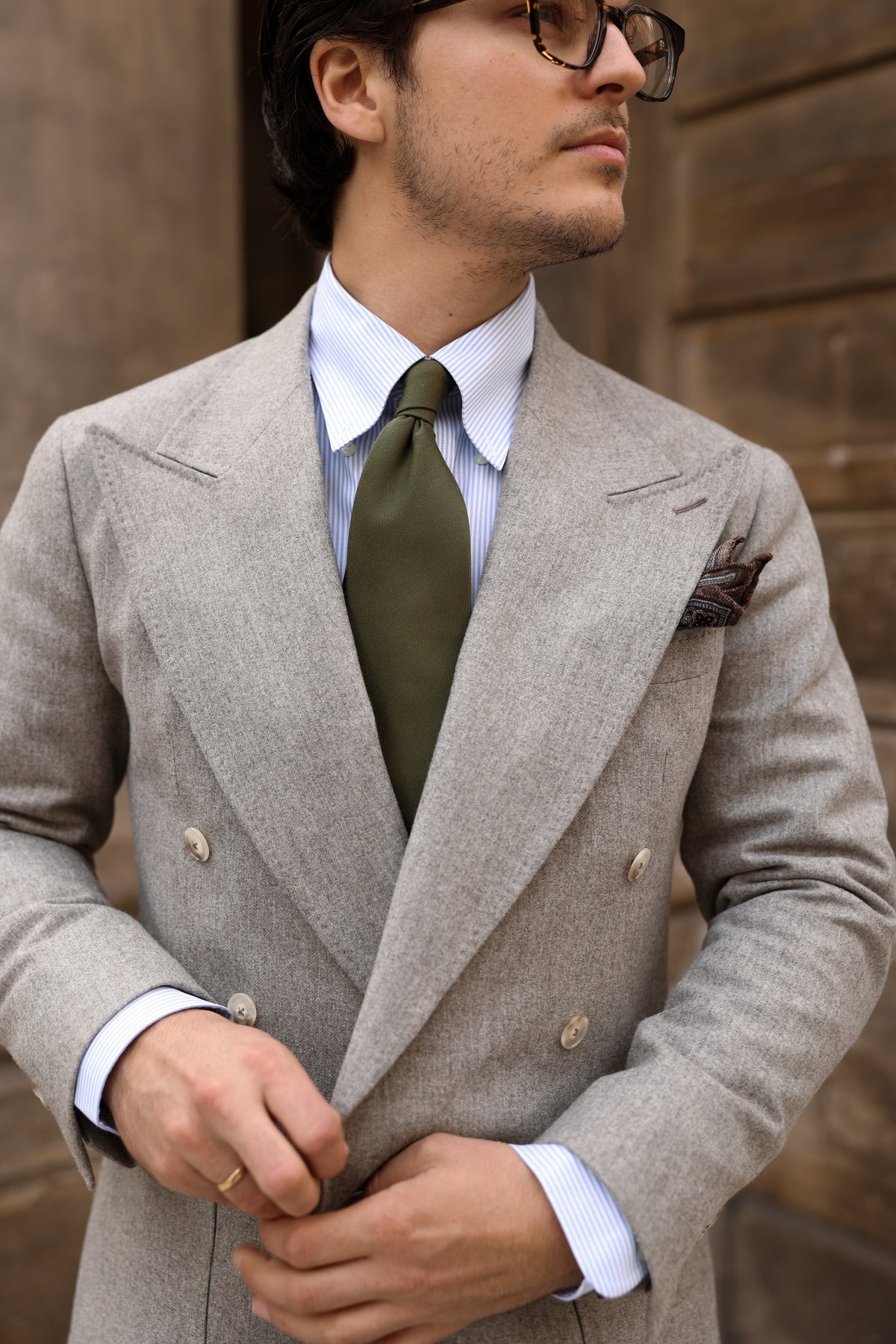 Green Silk Tie
