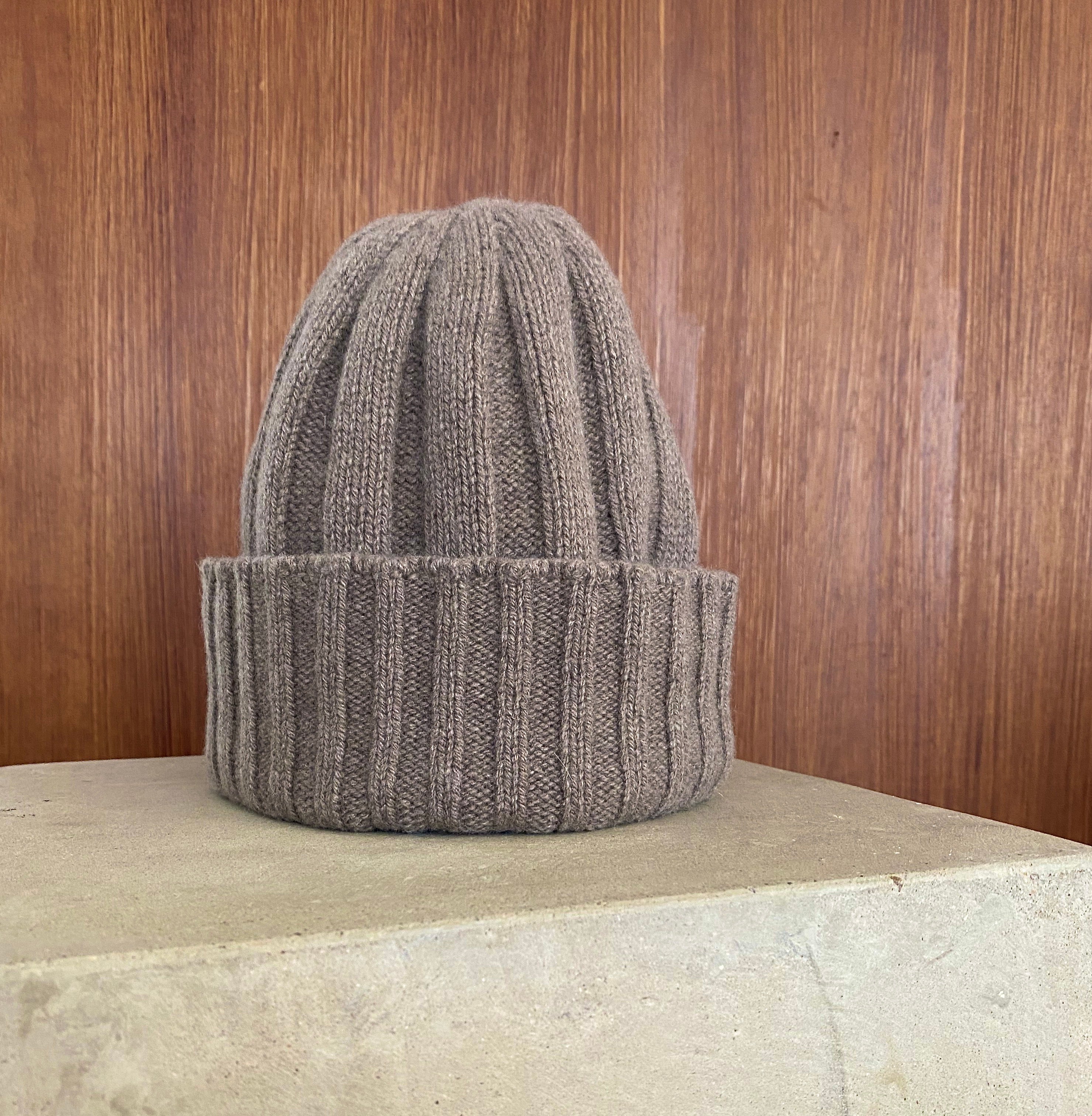 Beige Cashmere Beanie