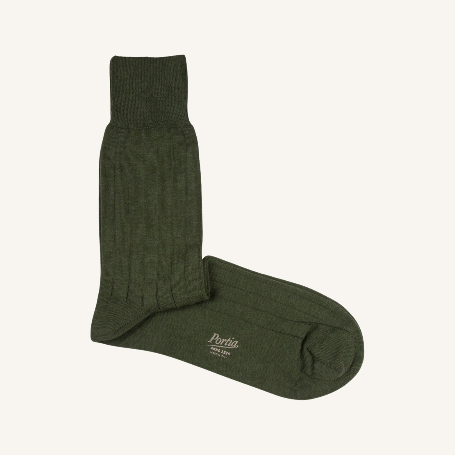 Moss Green Cotton Sock I Made in Italy I Quality Socks I Portia1924 Moss Green Cotton Sock I Made in Italy I Quality Socks I Portia1924