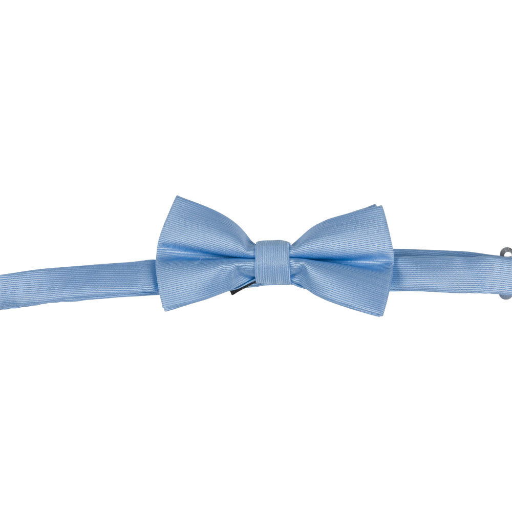 kids children polyester light blue bow tie 